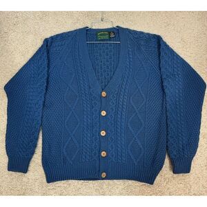 Vintage Blue Cable Knit Cardigan